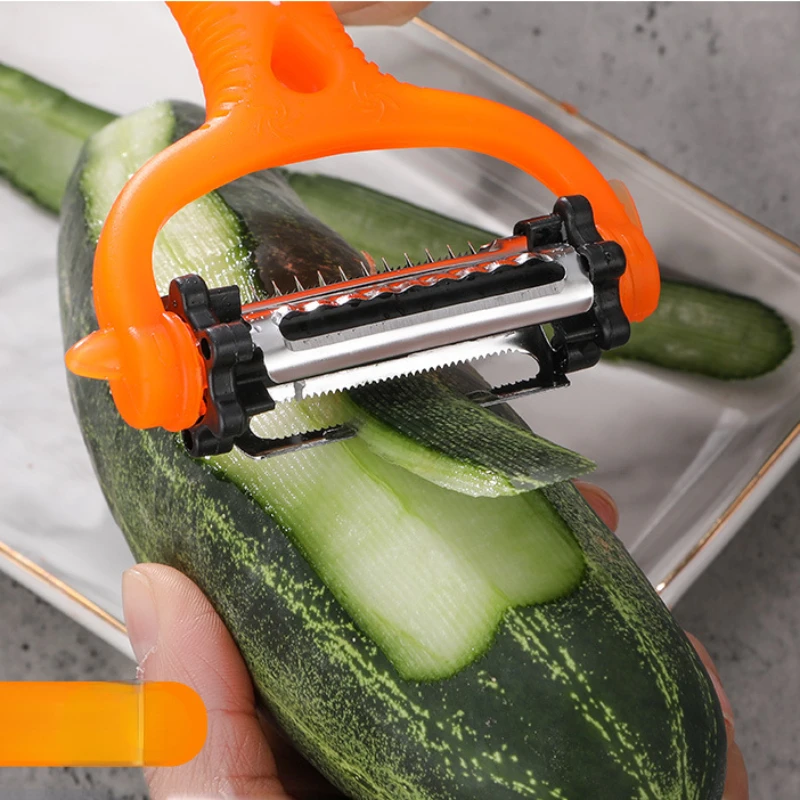 New Multifunctional 360 Degree Rotary Peeler Kitchen Tool  Rotary Fruit Vegetable Carrot Potato Peeler Cutter Slicer 3 in 1