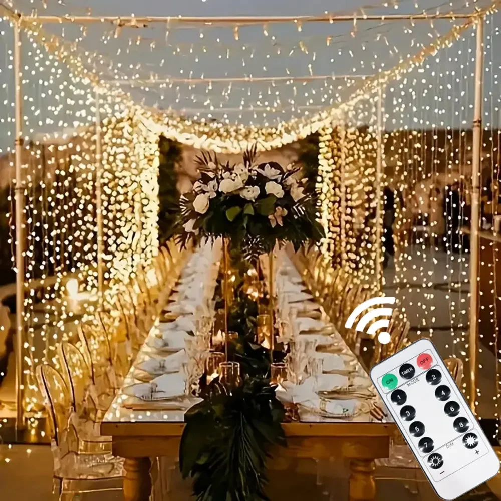 USB Led Curtain String Fairy Lights for Christmas Wedding Home Decoration