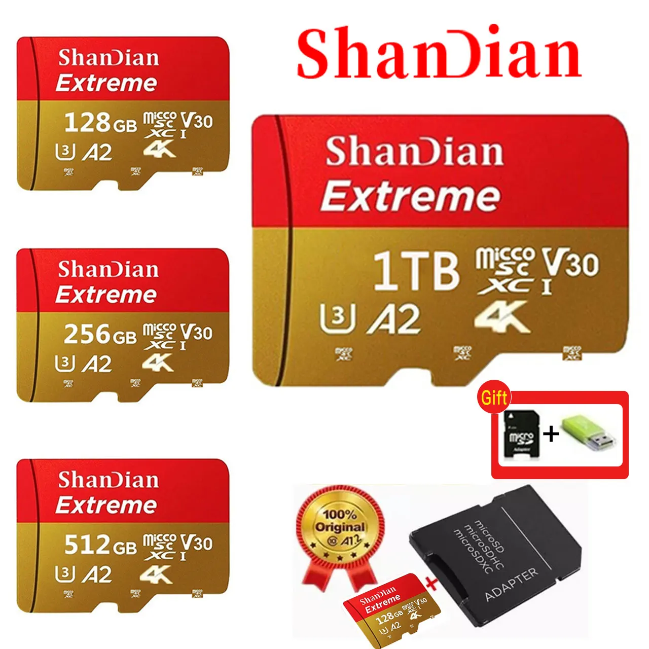 Original Mini SD card 128GB Memory Card 256GB 512GB 1TB TF Card for