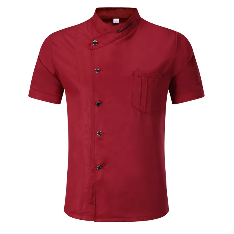 summer Chef Uniform Breathable Single-breasted Food Service Jacket Unisex Restaurant Hotel Pastry Cook Wear Work Wear Uniforms chef uniform