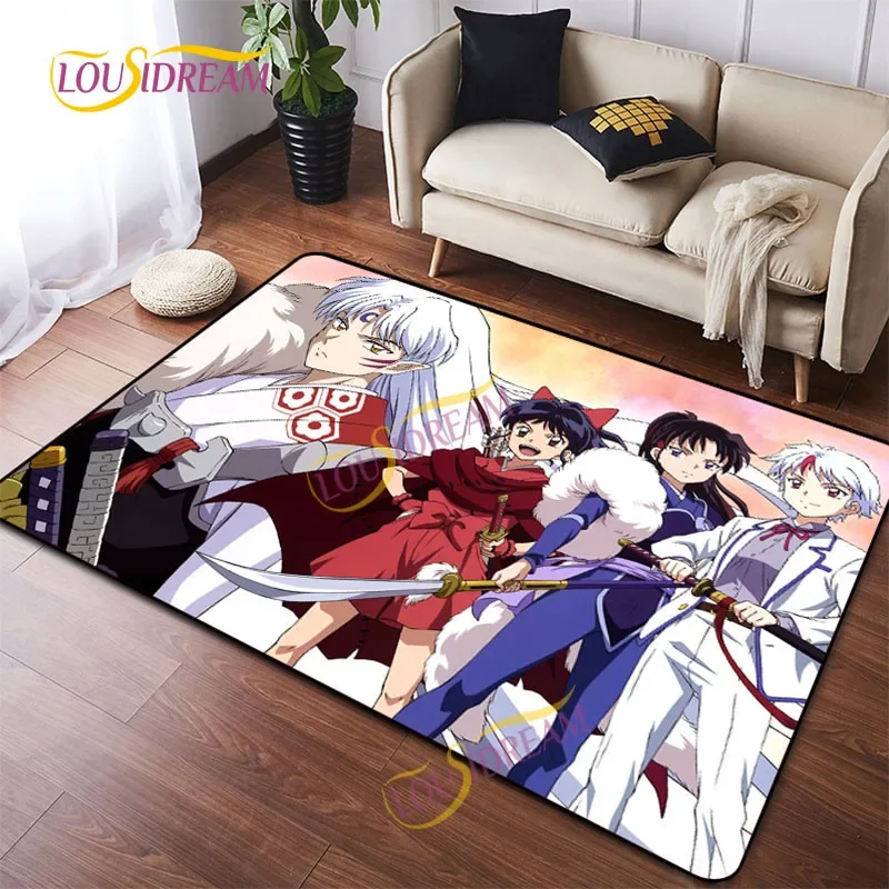 

Inuyasha rugs bedroom living room home decor children's play area kitchen bathroom doormat carpet Home office computer chair mat