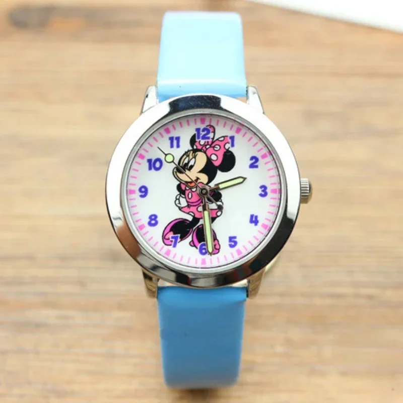 New Disney Kids Watch Fashion Cartoon Minnie Quartz Watch for Children Girls Womens Wristwatch Luminous Pointer Child Cute Clock 6