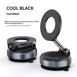 Versatile Magnetic Phone Holder with 360° Adjustable Foldable Design (Black)