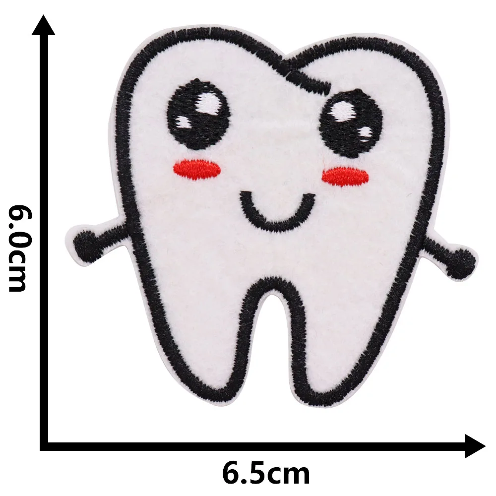 1Pcs Syringe Teeth Medicine Band-Aid Heart Mask Bow Tie First Aid Kit Infusion Embroidery Patches For Clothing Thermoadhesive 