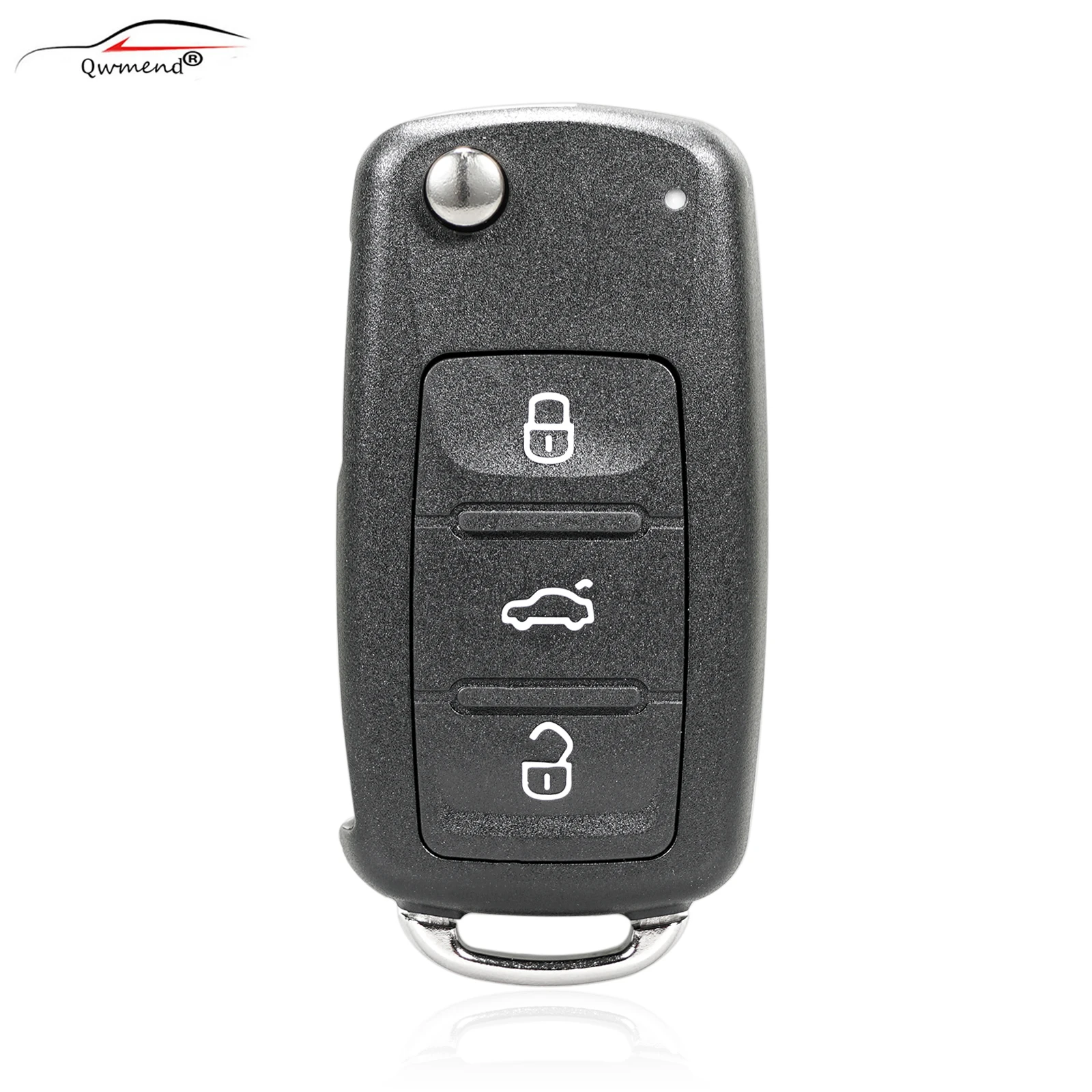 

Пульт дистанционного управления QWMEND для автомобиля, 3 кнопки, 433 МГц, для Volkswagen GOLF, PASSAT, Tiguan, Polo, Jetta, для Seat, для Skoda ID48 Chip 5K0837202AD