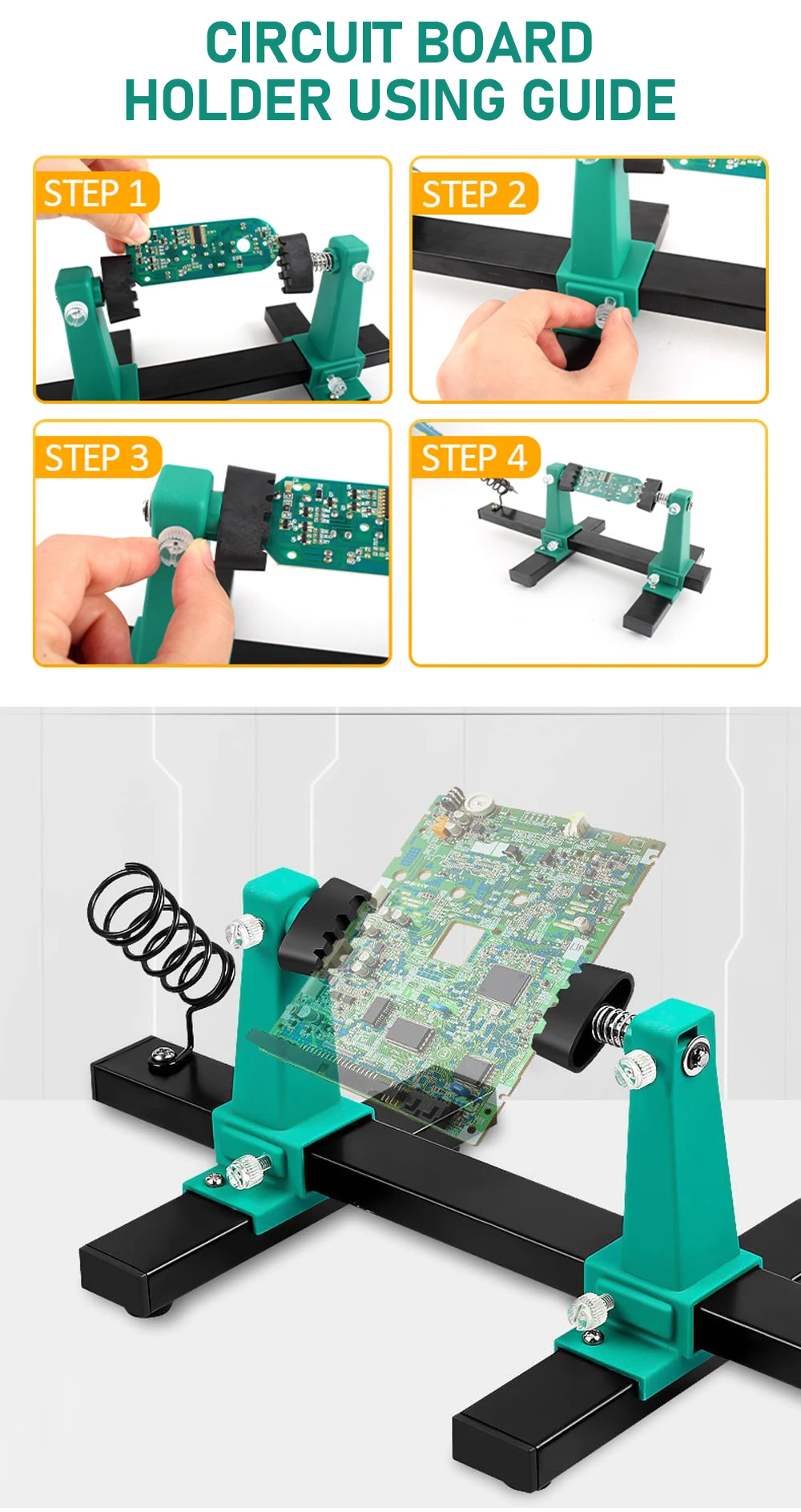 0-200mm Adjustable PCB Holder Soldering StationCircuit Board Welding Stand with