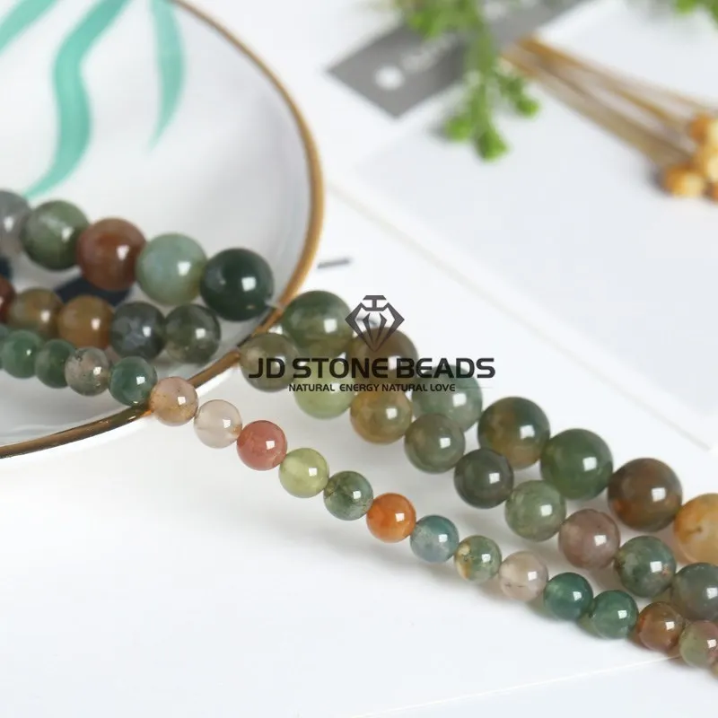 Natural Grass Agate Moss Agates Gemstone Beads Loose Beads 4 6 8 10 12MM Pick Size Bracelet Accessory Jewelry Making loose beads loose gemstone beads loose agate beads