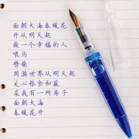Transparent Clear Eyedropper Fountain Pen EF/F Nib High Capacity Inking Pens for School Writing Office Supplies Stationery 2
