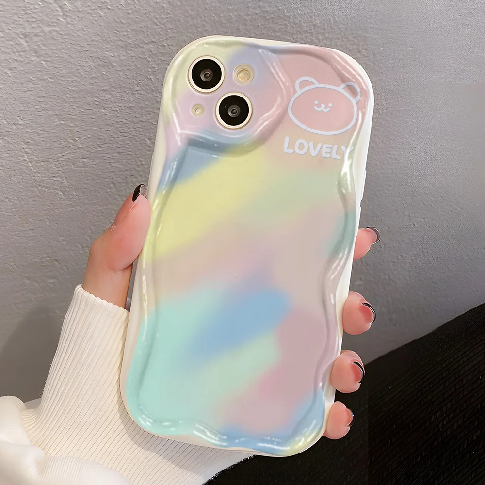 Coloful Wavy Edge Case For Xiaomi Redmi Note 12 11 10 Pro