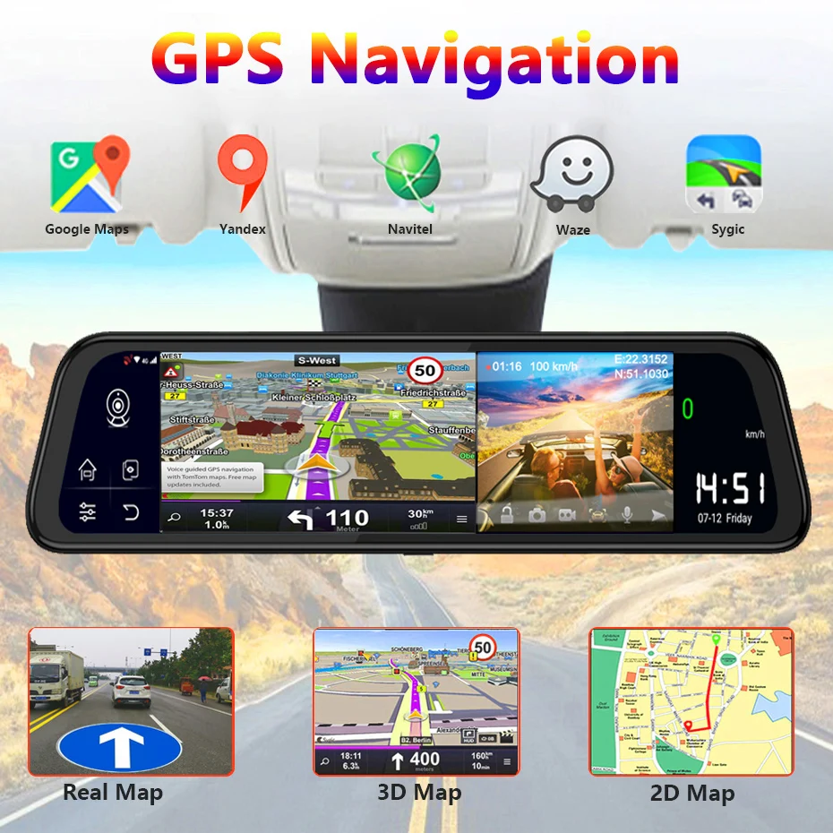 ڵ ̷ ī޶, 4G LTE, ȵ̵ 8.1, GPS ׺̼, 4GB RAM, 32G ROM,  ķ,  ,  , DVR, 12 ġ