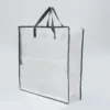 Use The Side Zipper Fully Transparent PP Film-covered Woven Oversized Storage Bag Luggage and Clothing Packing Bag. 2