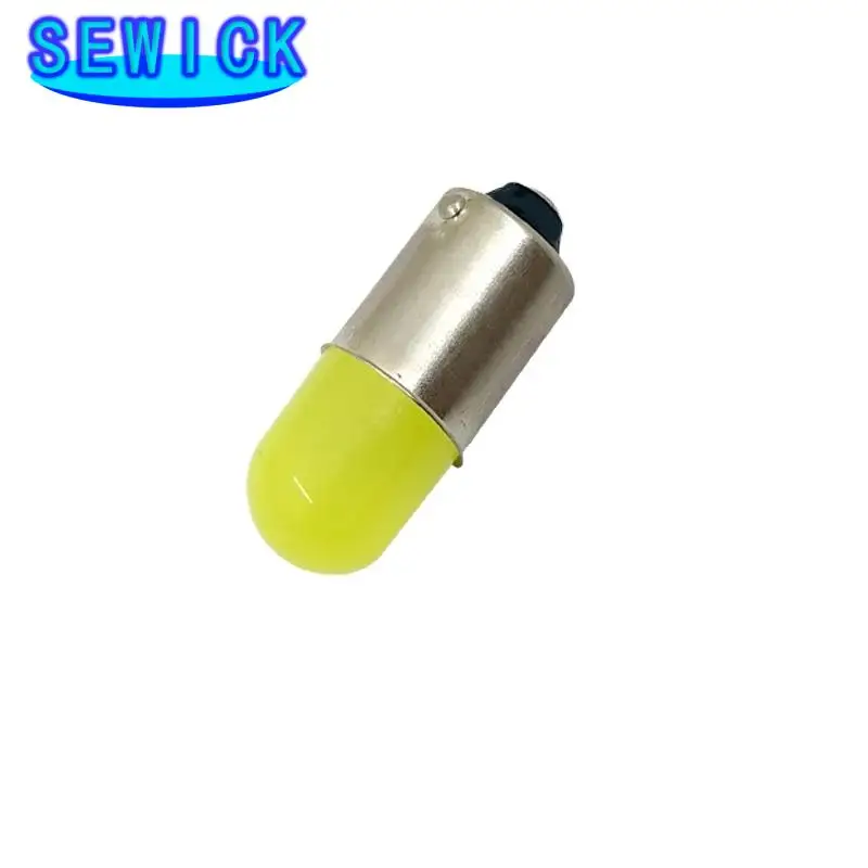 200Pcs BA9S T11 T4W T5 1895 233 슈퍼 밝은 라운드 3D COB LED 흰색 자동차 번호판 빛 자동 인테리어 도어 램프 마커 전구