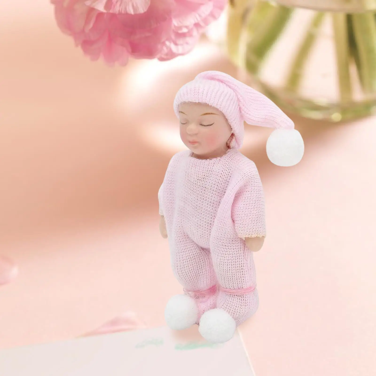 1/12 Dollhouse Miniature Dolls Kids Pretend Toys Figures Baby Figurine Statues Model Toy for 3 4 5 6 |