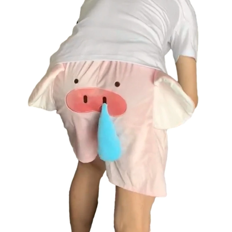 

Funny Pig Shorts for Unisex Elastic Waist Shorts Summer Pajamas Shorts Homewear