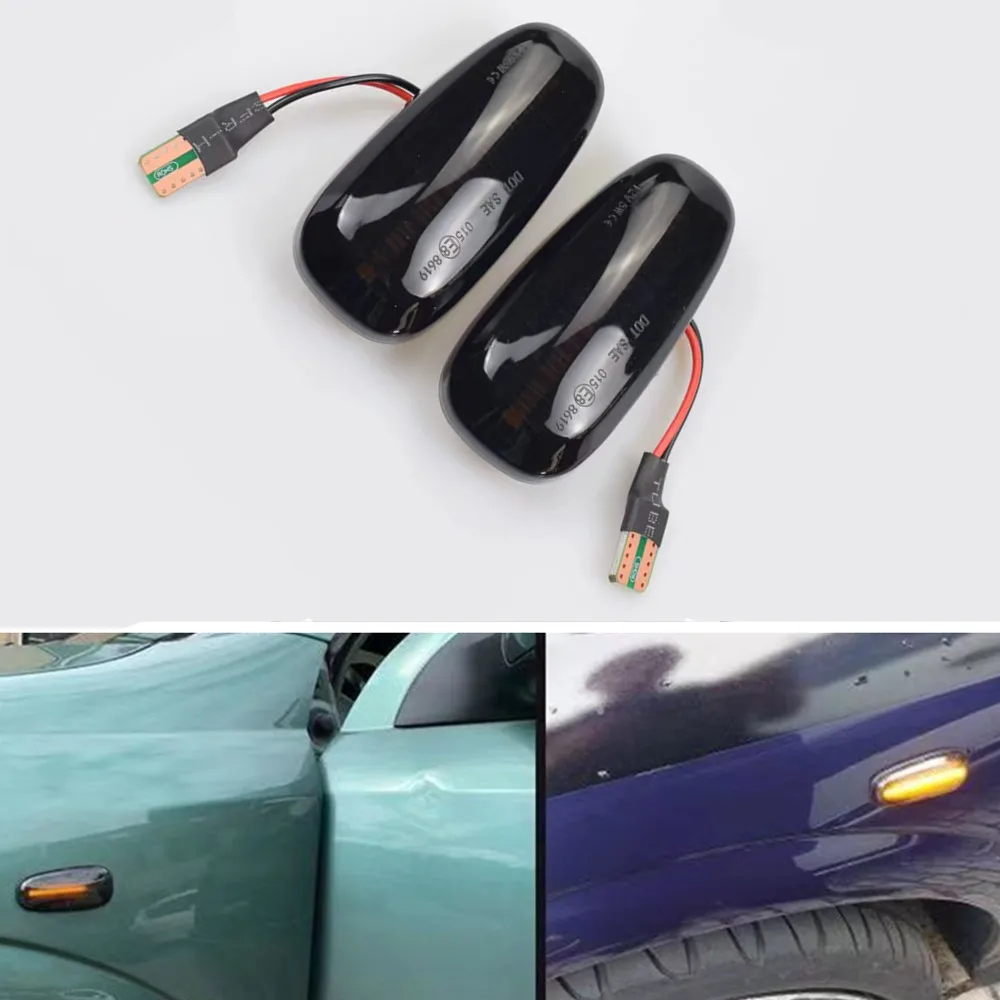 

2Pcs LED Dynamic Side Marker Turn Signal Blinker Flowing Water Blinker Flashing Light For Opel Zafira A 99-05 Astra G 98-09