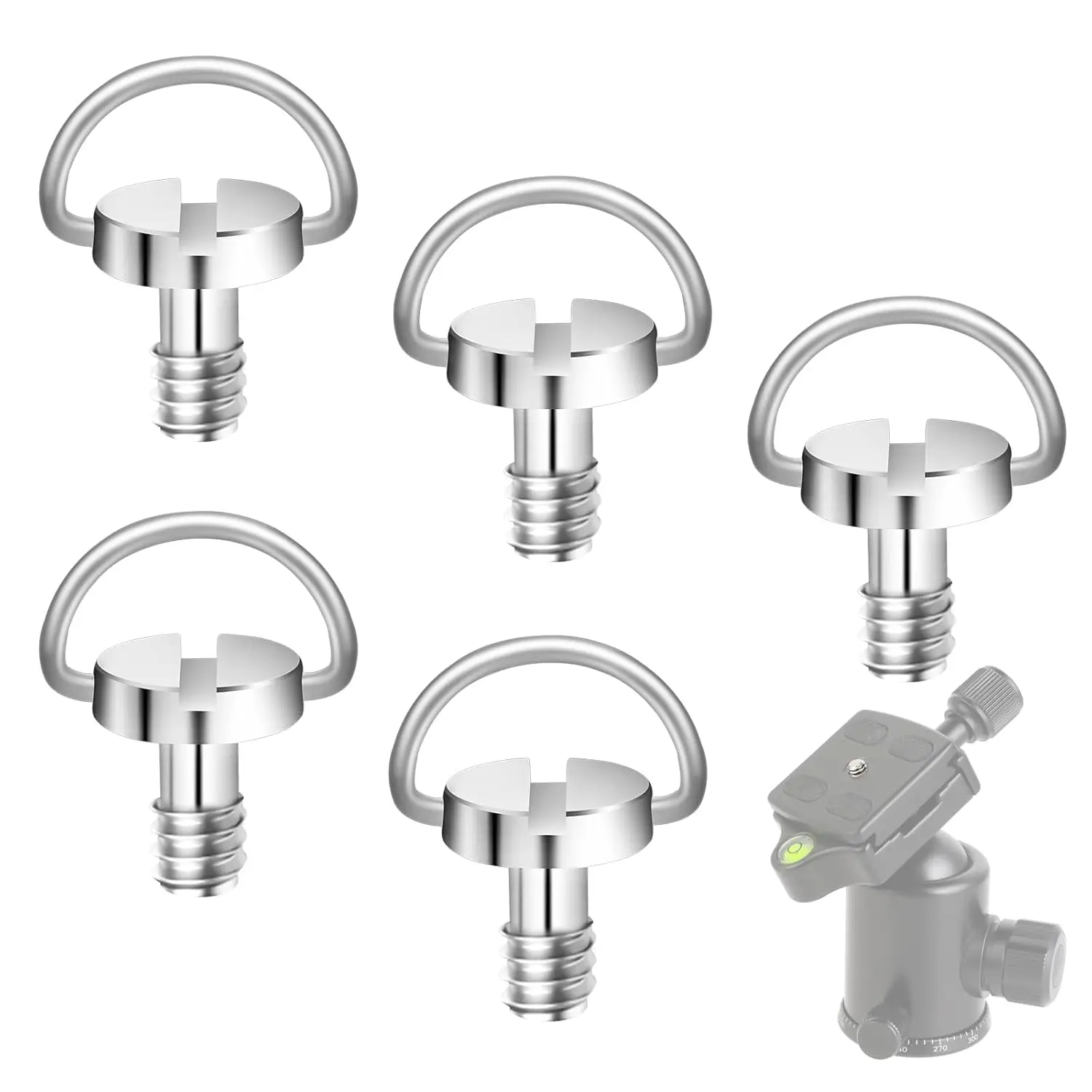 20-1PCS Stainless Steel 1/4" Camera Tripod Screw Mounting Screw Adapter Quick Release Camera Screw for Camcorder Tripod Monopod