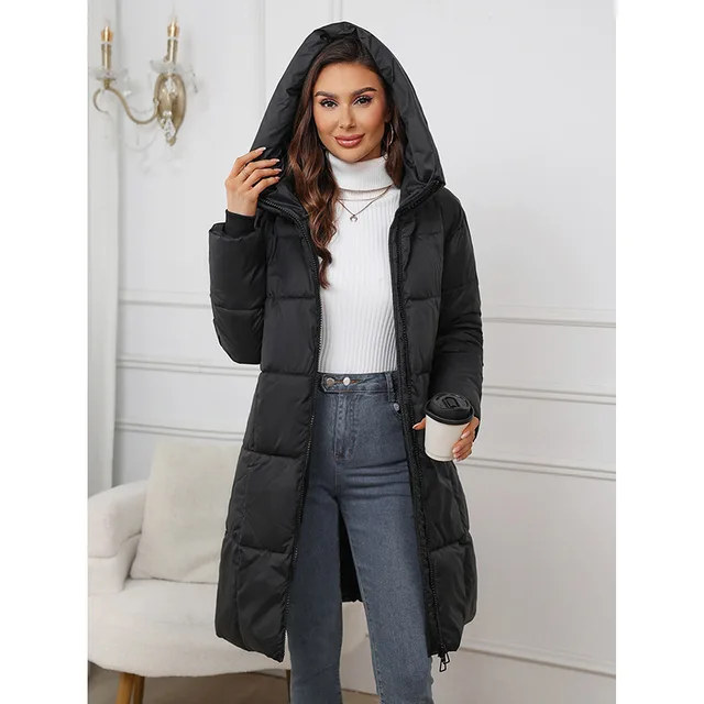 Women Long Coat 2024 New Autumn Winter Parkas Female Thick Down Cotton Coat Femme Casual Short Warm Thick Outerwear Ladies Top 3