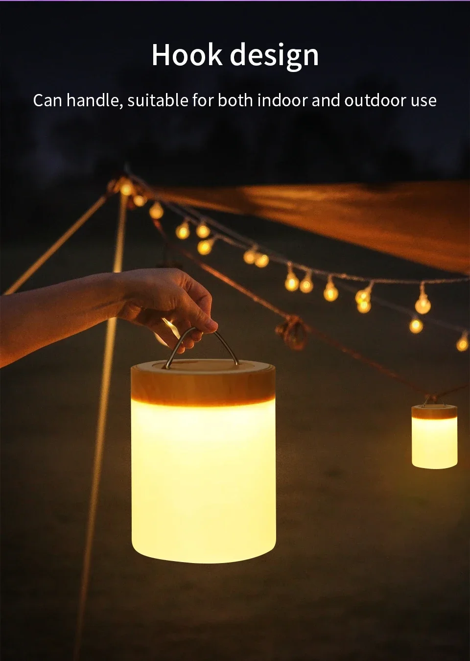 Description Picture 5 of itemLED Night Light Touch Lamp Bedroom Living Room Decoration Portable Table Bedside Lamp Kids Gifts Warm White & Color Changing RGB