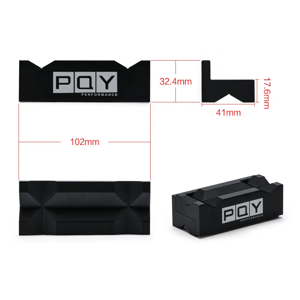 PQY Aluminum line separator Vise Jaw Protective Inserts Magnetized For AN Fittings With Magnetic Back PQY-SLV0304-01 aluminum hose fitting