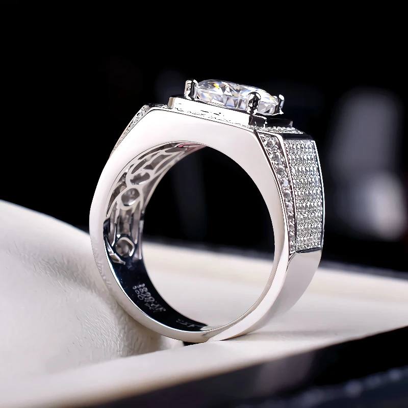 

high quality 925 Sterling silver luxury Crystal Rings for men fashion designer party wedding Accessories Jewelry birthday gifts