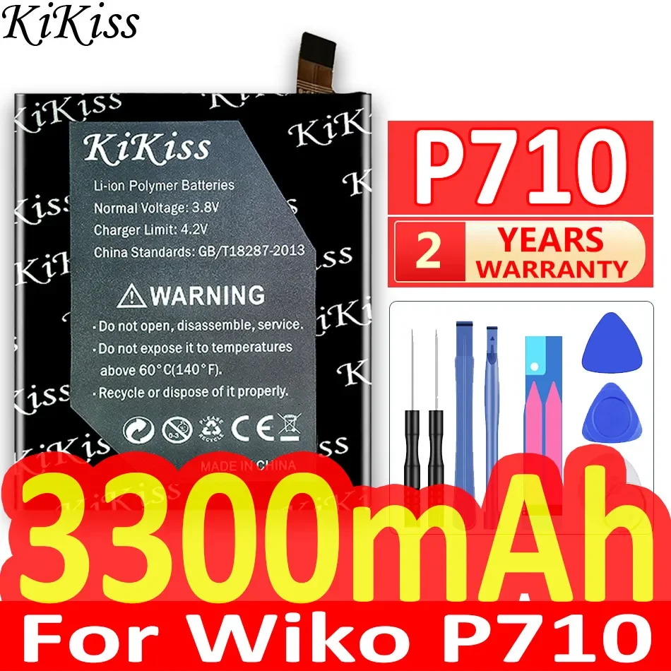 3300Mah Kikiss Per Wiko C330 Per Wiko P710 Batteria C330 P710 Batteria Potente Batteria Ad Alta Capacità + Traccia No