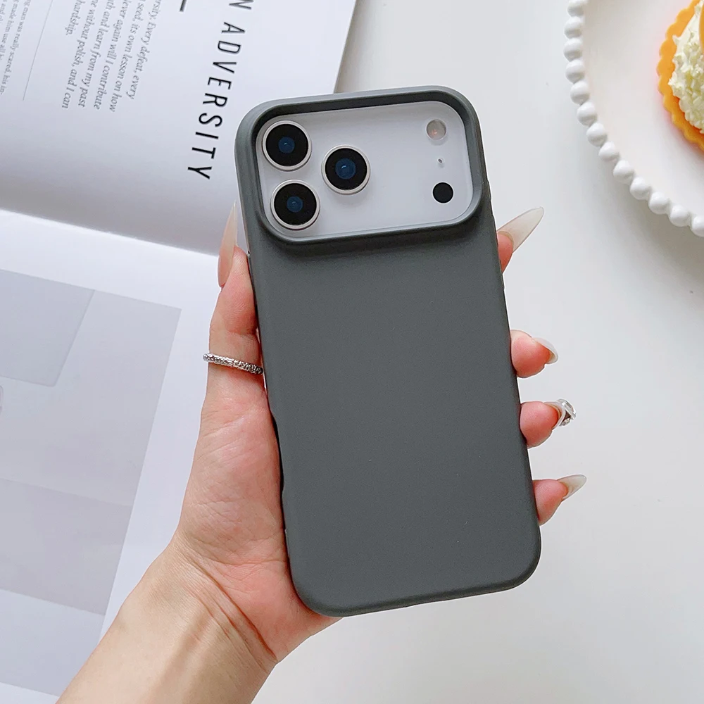 Matte Candy Color Liquid Silicone Shockproof Phone Case with Skin-Feel Texture