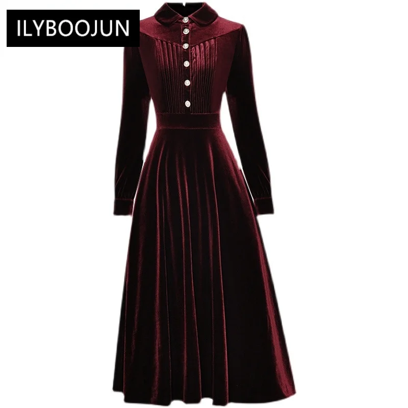 Dresses For Women 2023 Runway Luxury Designer High Quality Spring Red ...