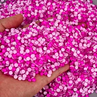 Blinginbox Big Package Hot Pink Neon SS3-SS30 Bulk Wholesale Flat Back Crystals For DIY Wedding Decorations Glitter Glass Stones 2