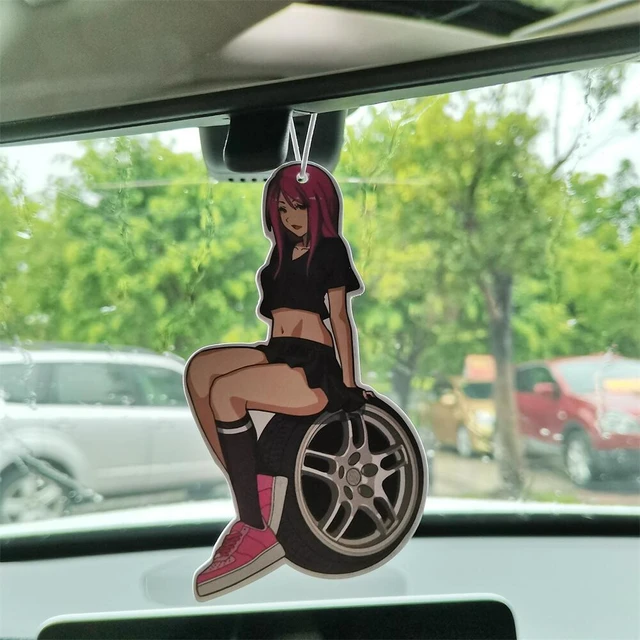 Newest Jdm Style Car Sex Girl Air Freshener Hanging For Auto Rear View  Mirror Perfume Pendant Solid Paper Black Ice Fragrance - Air Freshener -  AliExpress