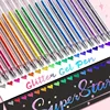 12-36pcs Glitter Gel Pens Set,Quick-Drying Metallic Ink,Fine Point for Drawing, Book Doodling, Art Marking with Storage Case 1