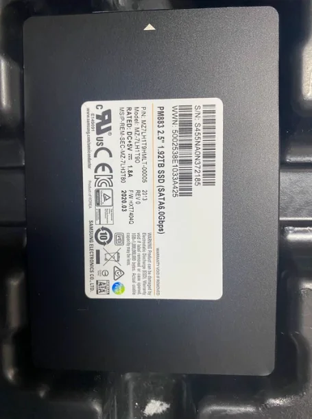 For MZ7LH1T9HMLT 00005 PM883 1 92T SATA 6Gb 2 5 SSD