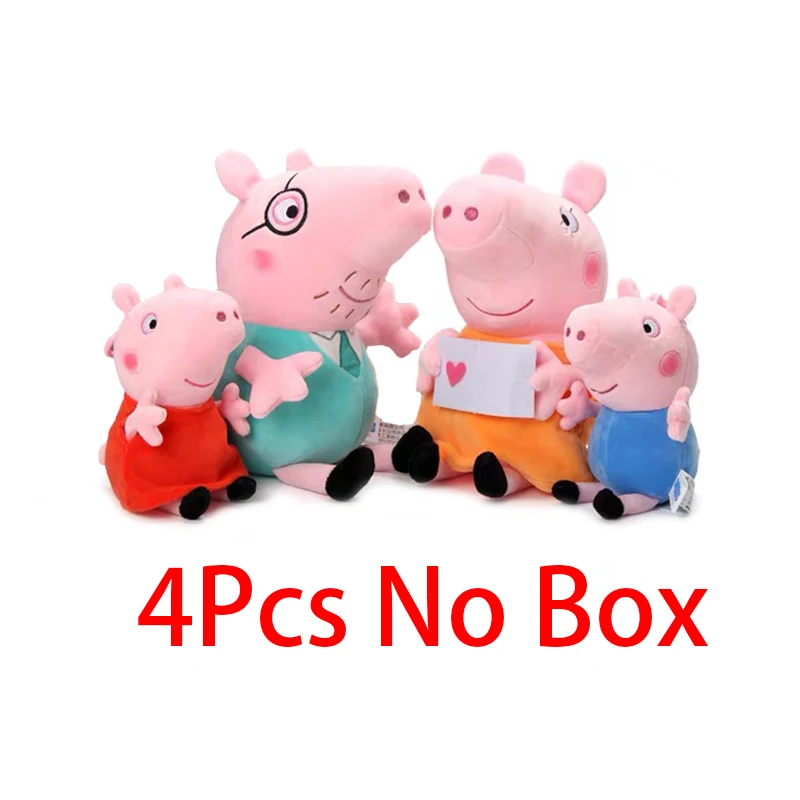 thumbnail image 1 of Juego de 4 piezas de Peppa Pig, juguetes de peluche de la familia George Pig, muñecos de peluche, decoración para fiestas navideñas, juguetes para niños, regalos de Navidad, 1 of 5