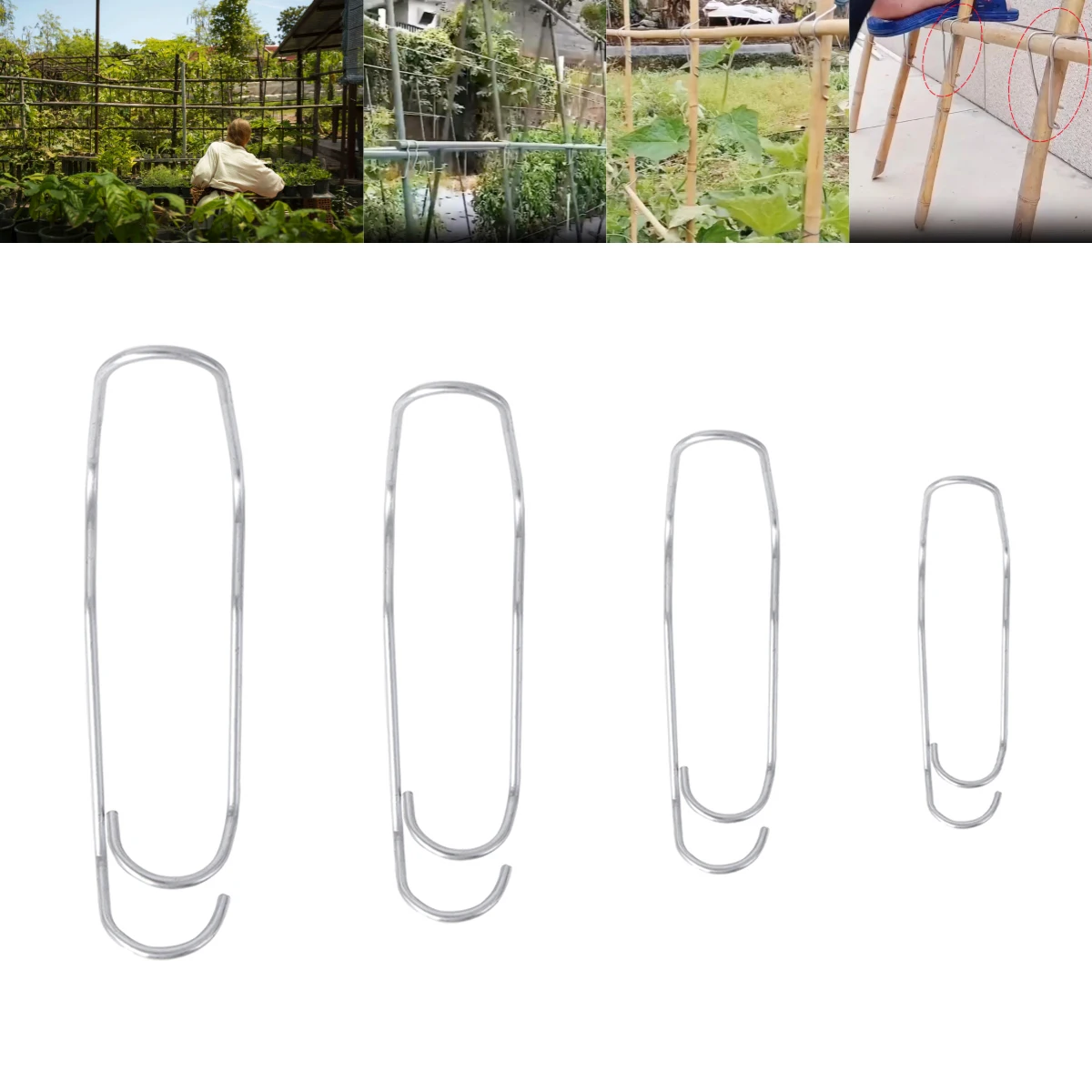 Plant Clips Plastic Plant Clips Plant Climbing Support Plant Support Connector Plant Trellis Steel Clip Garden Orchard 8/11/16/20mm Pipe Flower Vegetable Fruit Vine Climbing Support Buckle 10/20/50/100Pcs