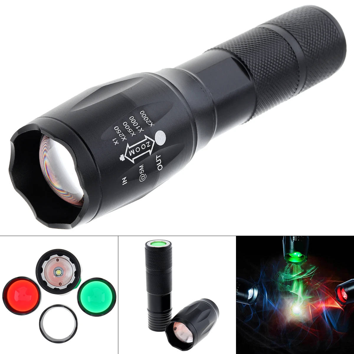 Led Flashlight | Lens | Strobe Torch | Hunt Light | Spot Lamp - Waterproof 8000lm Led - Aliexpress