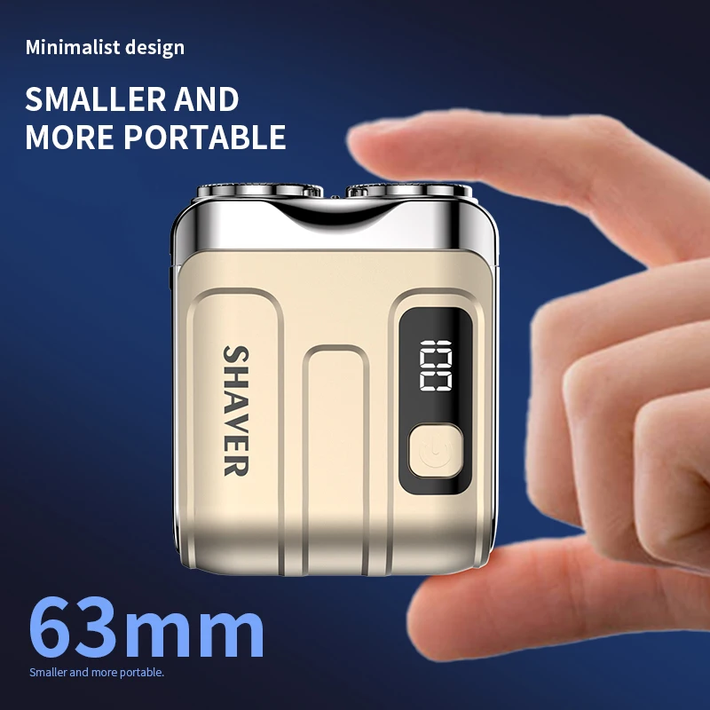 Mini Electric Shaver Household Car Smart Shaver Digital Display Dual Blade Rechargeable Powerful electric razor electric shaver cordless shaver Beard Trimmer Tool