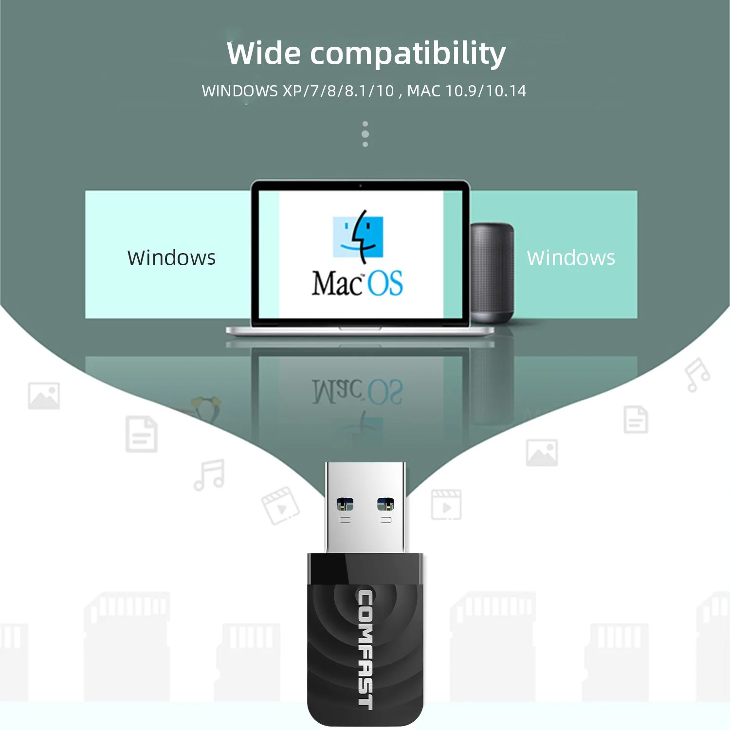 3.0 Lan Ethernet, Wi-Fi Dongle, adaptador de