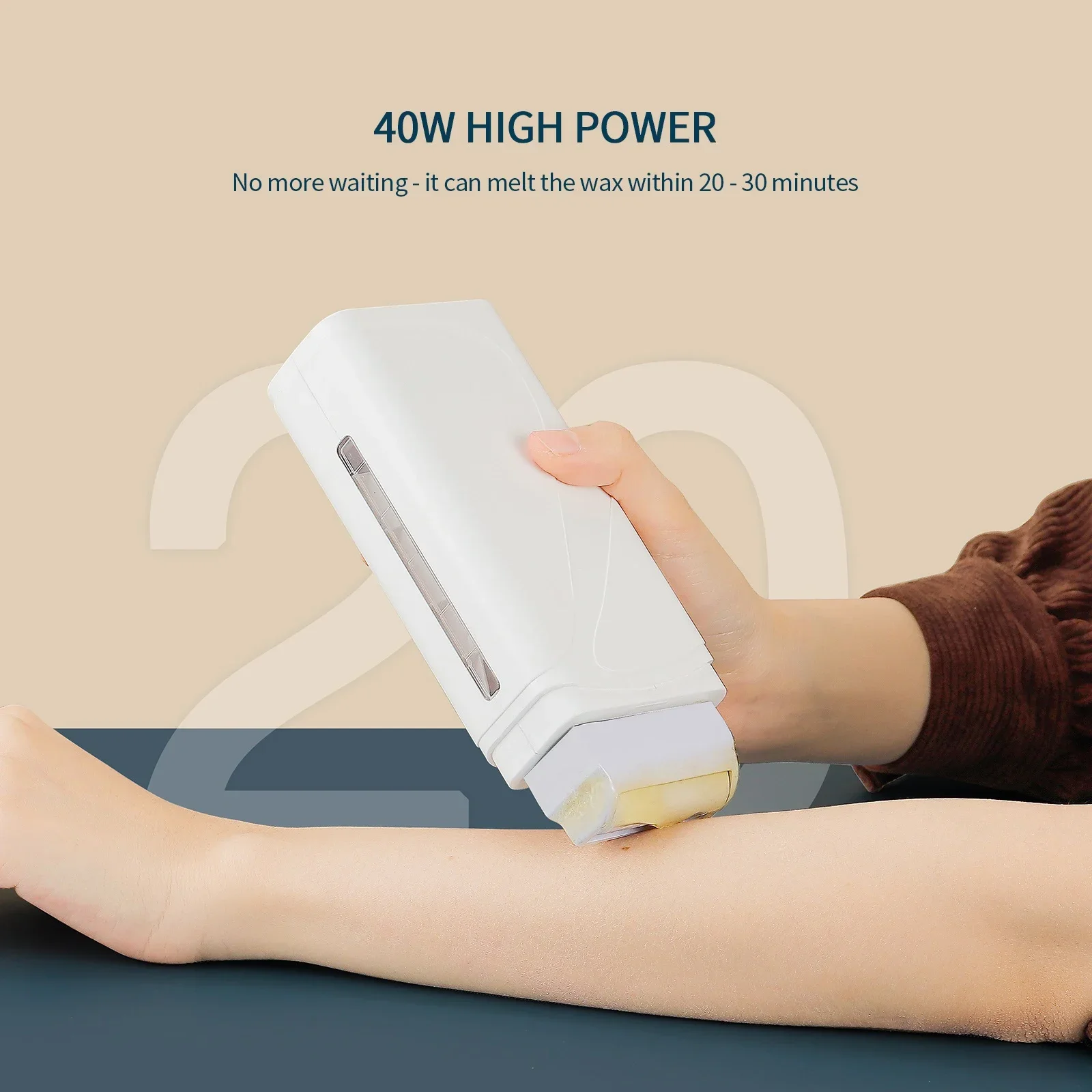 40W Portable Wax Roller Machine Electric Wax Warmer Depilatory Heater Waxing Leg Warmer Hair Removal Roll on for Body wax heater,hair removal wax,hair removal tool