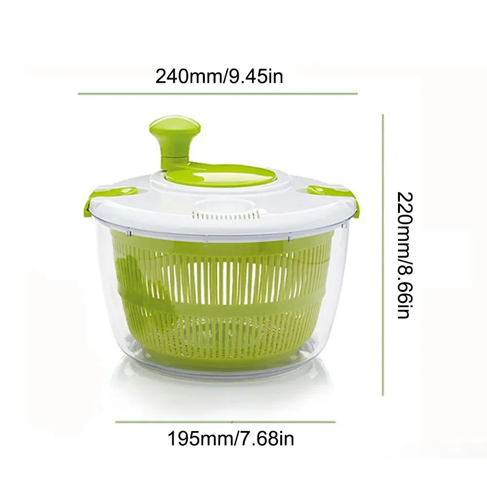 Salad Spinner Salad Dryer Vegetable Washing Dryer Fruit Washer Drying Greens Drainer Strainer Manual Lettuce Spinner
