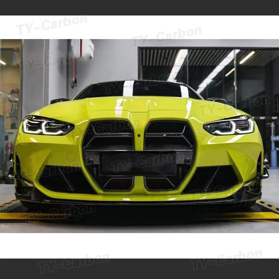 건식 탄소 섬유 앞 범퍼 디퓨저 스플리터 카나드 사이드 핀 플랩 BMW M3 M4 G80 G82 G83 2021 + 자동차 스타일링 FRP
