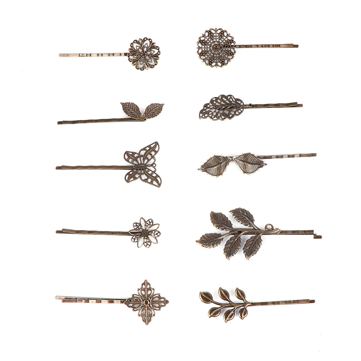 

10 Pcs Brown Decor Hair Accessories for Women Goody Clips Bobby Pin Headgear Metal Miss