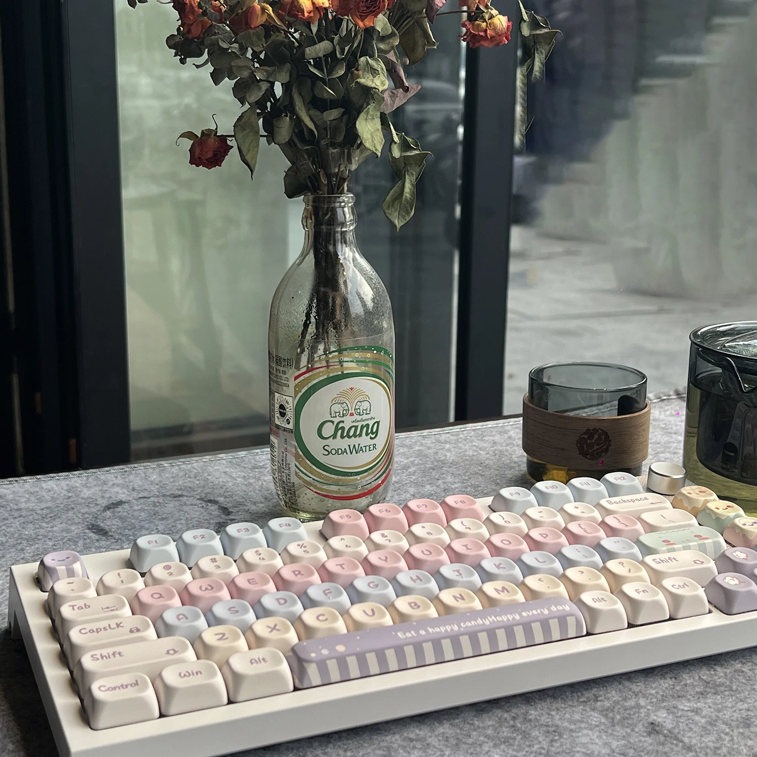 Cherry Shape Keycaps para Teclado Mecânico Candy Keycaps Colorido Bonito Personalizado Pbt Sublimação Dye Moa mx 130 Chaves - Imagem 3