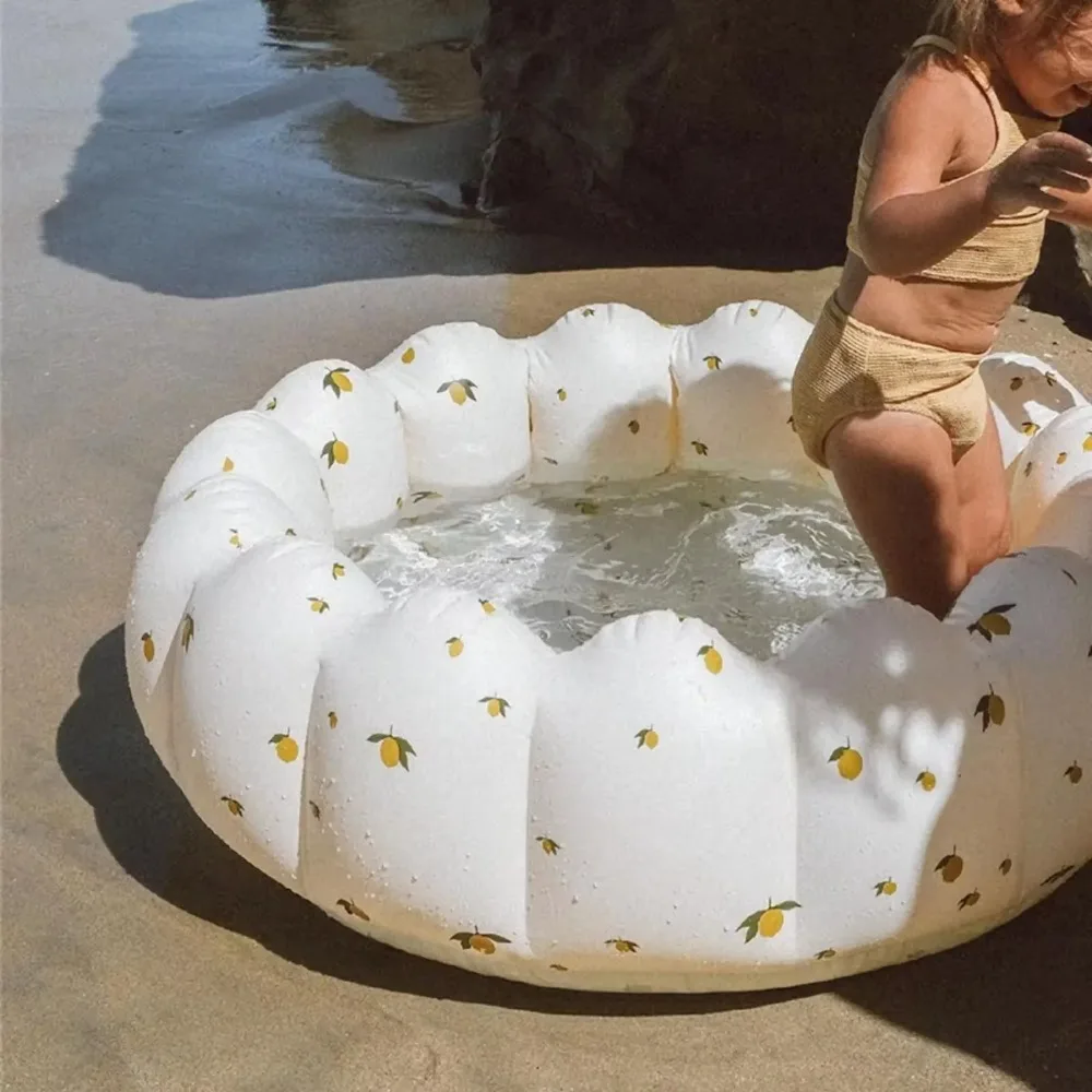 Baby Swimming Pool Foldable Cute Pattern New Children's Inflatable Petal Pool Baby Round Splashing Wave inflatable swimming pool