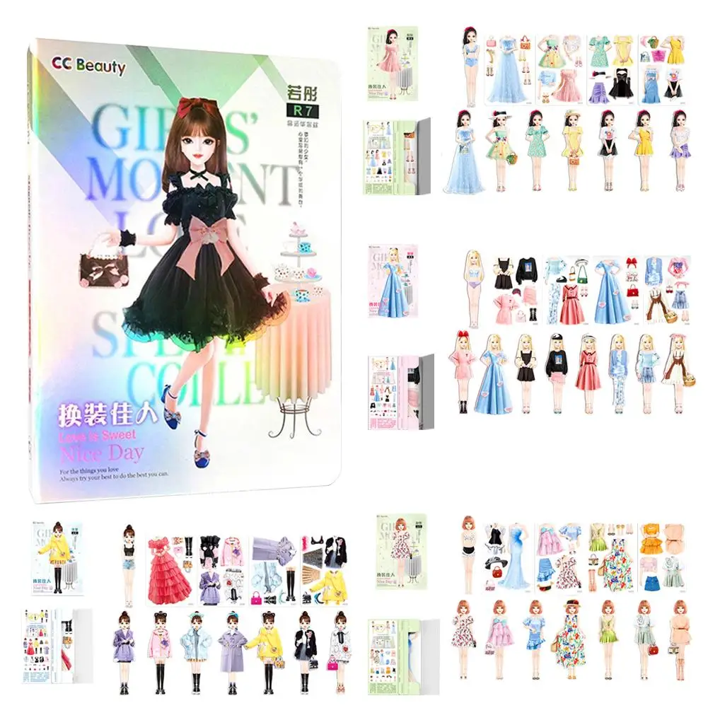 Magnetic Dress Up Set Creative Clothes Dress Up Toy Dolls Created Imagine Set Birthday Gift For Toddler For Travel 4