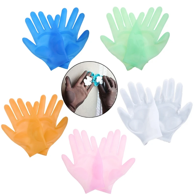 1Pair Reusable Silicone Protective Gloves For Resin Casting