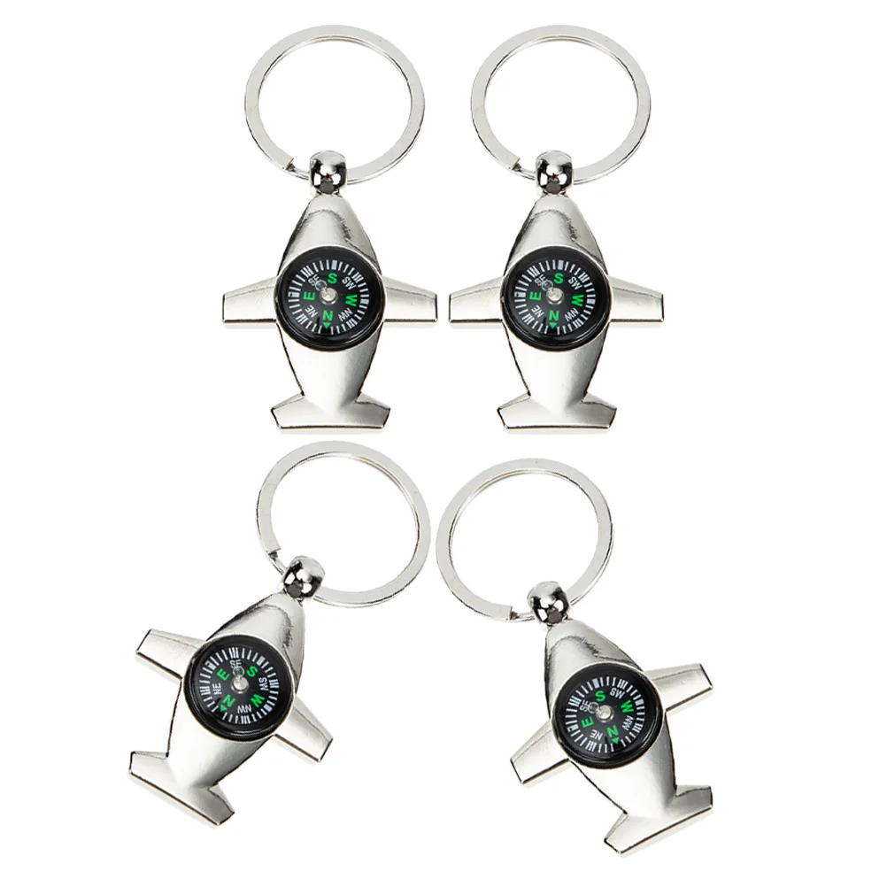 

4pcs Pocket Compass Keychain Camping Compass Gift Compass Keychain Compass for Survival Use