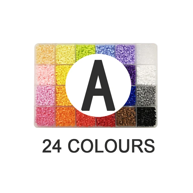 2.6mm Mini Beads Box Set - H-Series (24 Colors) - (High Quality/Perler  Beads/Hama Beads/Fuse Beads)