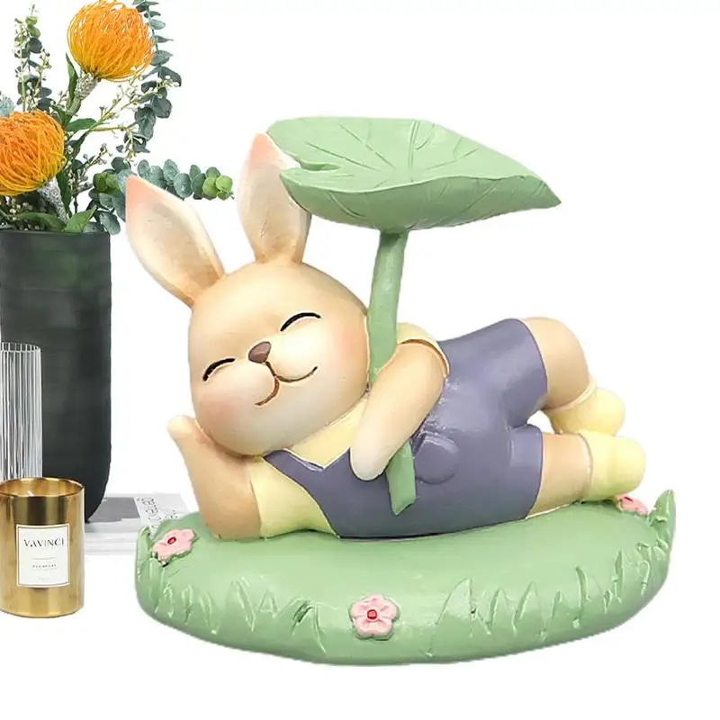 

Bunny Statue Easter Bunny Shape Resin Outdoor Figurines For Table Decor Decorative Durable Easter Ornament Gift For Patio Yard