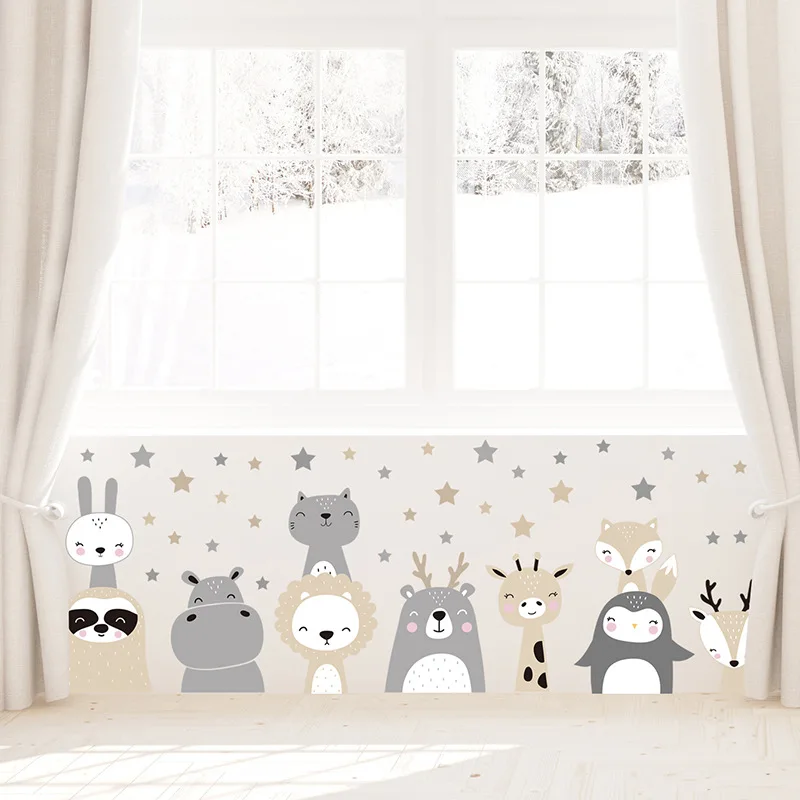 Murales 3D personalizzati Carta da parati per camera dei bambini Animali Ragazzi e ragazze Camera da letto Decorazione della stanza dei bambini Carta da parati fotografica-200 * 140 cm