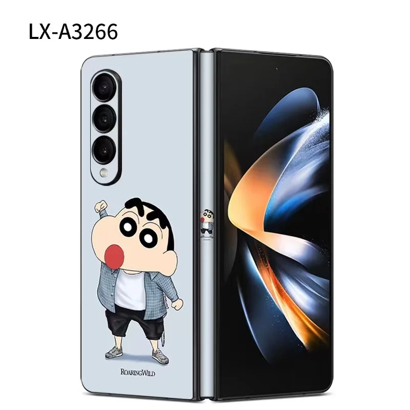 

Мультяшная наклейка на заднюю панель с защитой от царапин для Samsung Galaxy Z, складывающаяся 4 задняя крышка + Защитная пленка на шарнирах для Galaxy ...