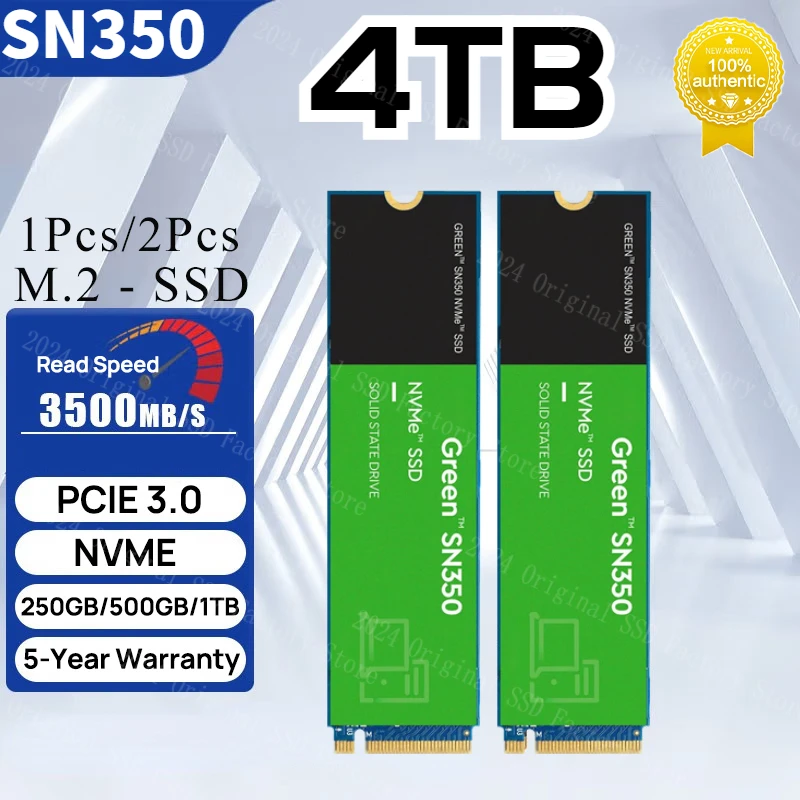 

SN350 Original M2 2280 SSD 250GB 500GB 1TB 980 M.2 Internal Solid State Disk HDD Hard Disk NVMe For Laptop Desktop Computer PS5